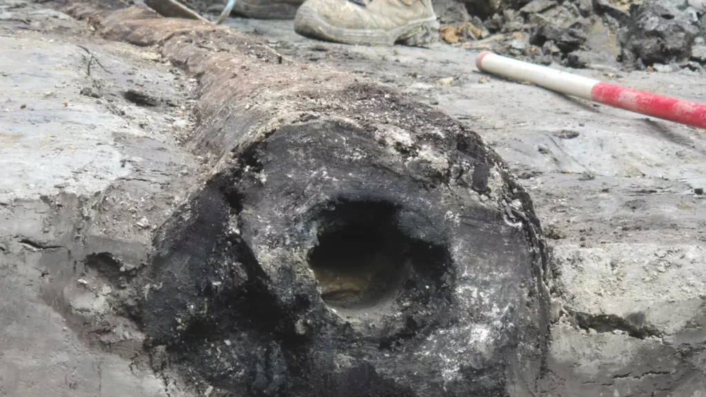 Ancient Roman Wooden Water Pipe Discovered Beneath the Streets of Leuven