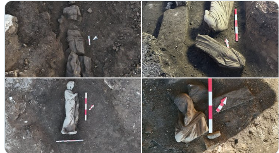 Five Different Roman Statues Discovered in the Ancient City of Perge