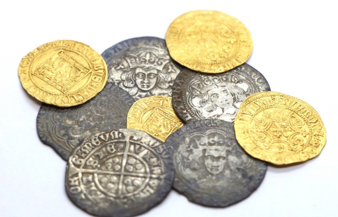 Metal detector users discovered a hoard of medieval coins from the 15th century on the Scottish border