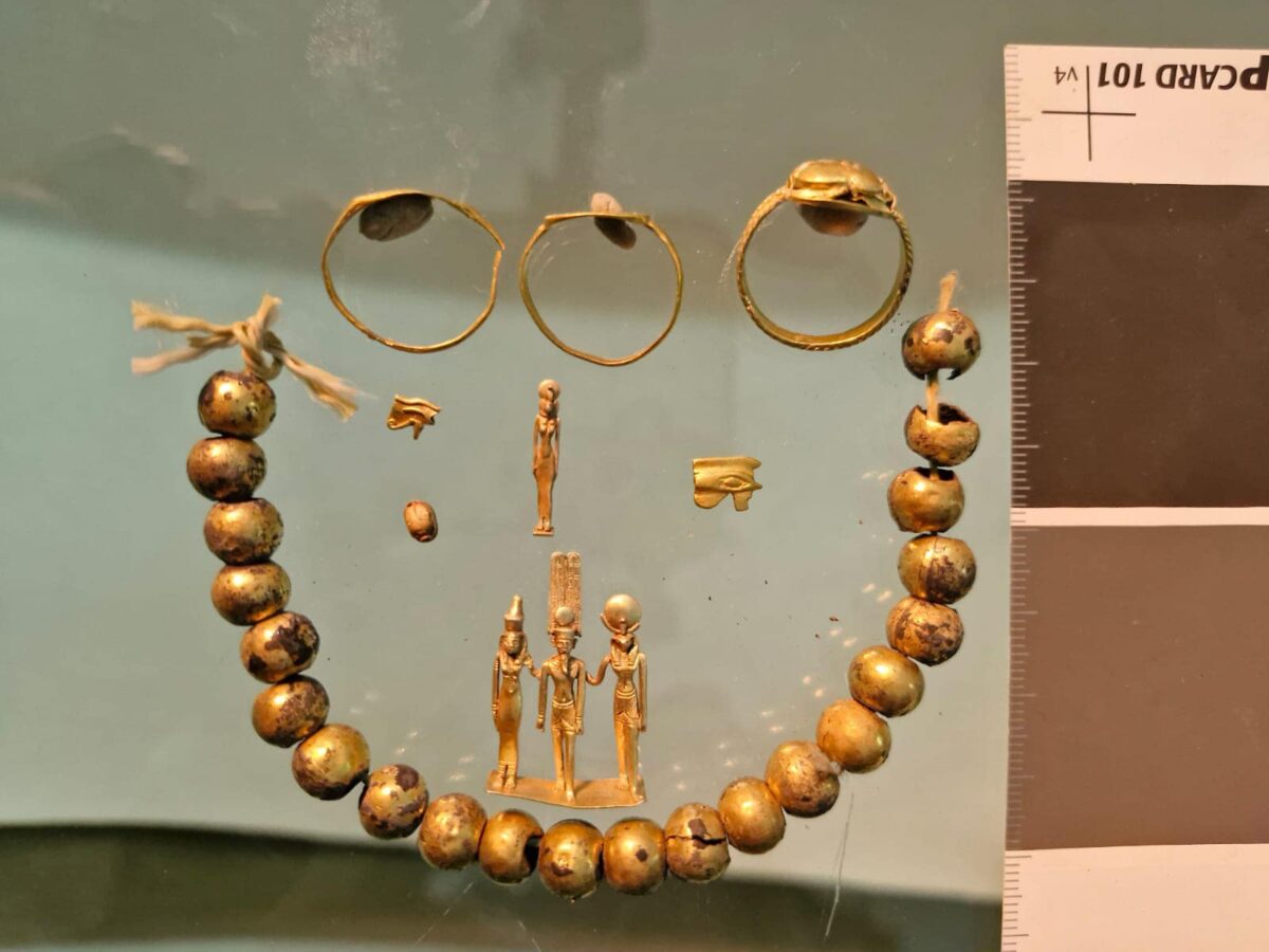 Magnificent Jewellery and Amulets from Egypt's 26th Dynasty Found in Karnak Temples