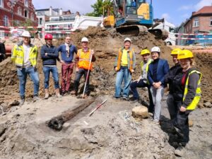 Ancient Roman Wooden Water Pipe Discovered Beneath the Streets of Leuven