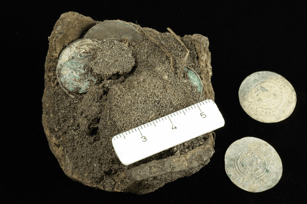 Silver Coins and a Hoard from the 11th Century Discovered in Lübs, Germany