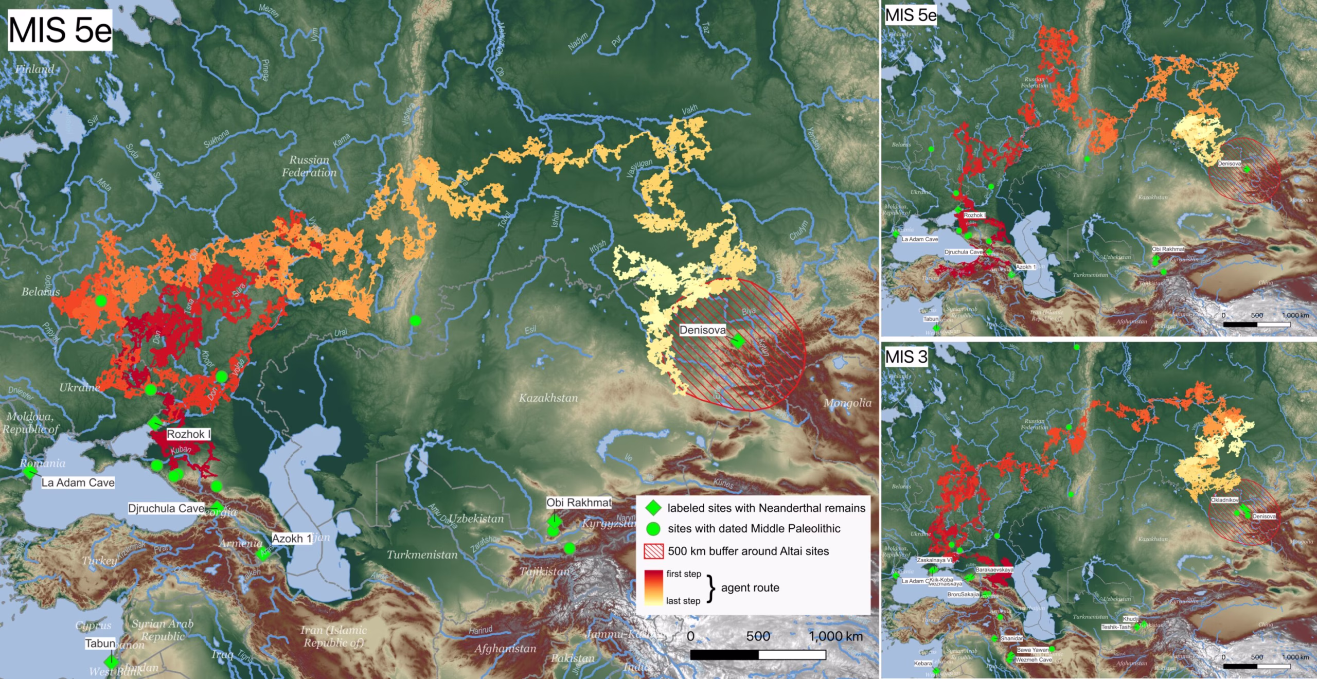 Neanderthals’ Long Migration Routes Across Europe and Eurasia Mapped Using Computer Simulations