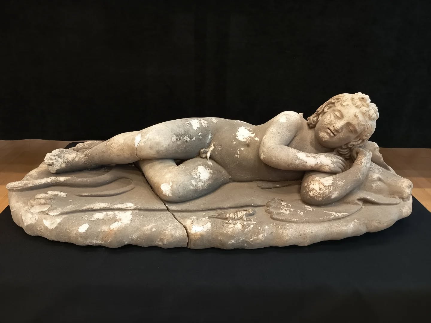 Roman “Sleeping Cupid” Statue Unearthed Beneath Pula’s Streets After 2,000 Years