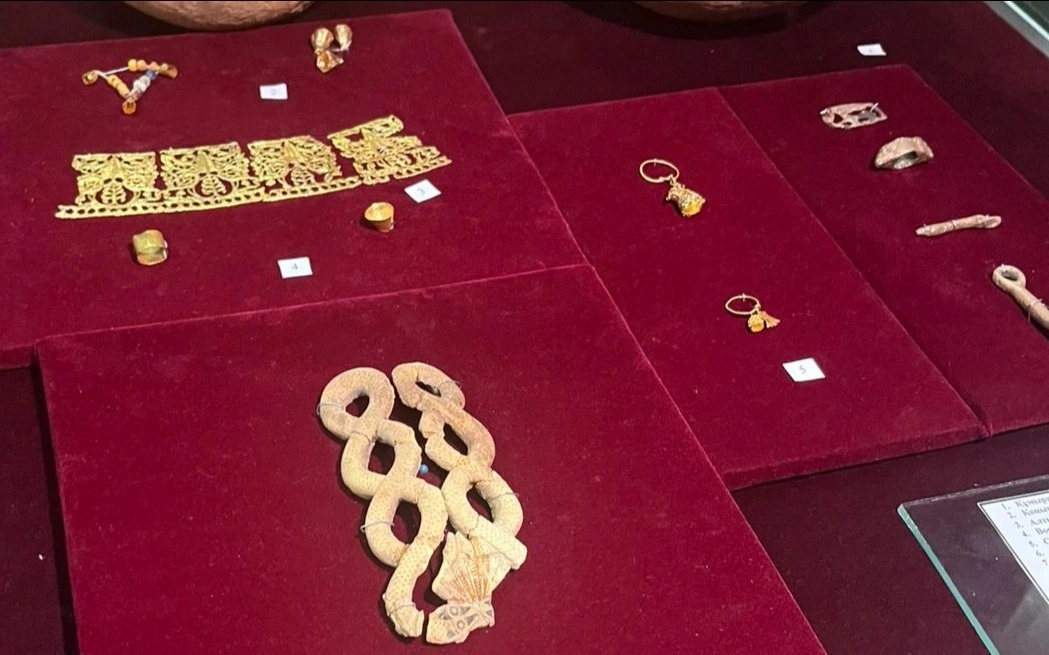 Kazakhstan Archaeologists Unearth Rare Gold Ornaments and a Unique Snake-Dragon Ritual Object at the Ancient Dauylbai Necropolis