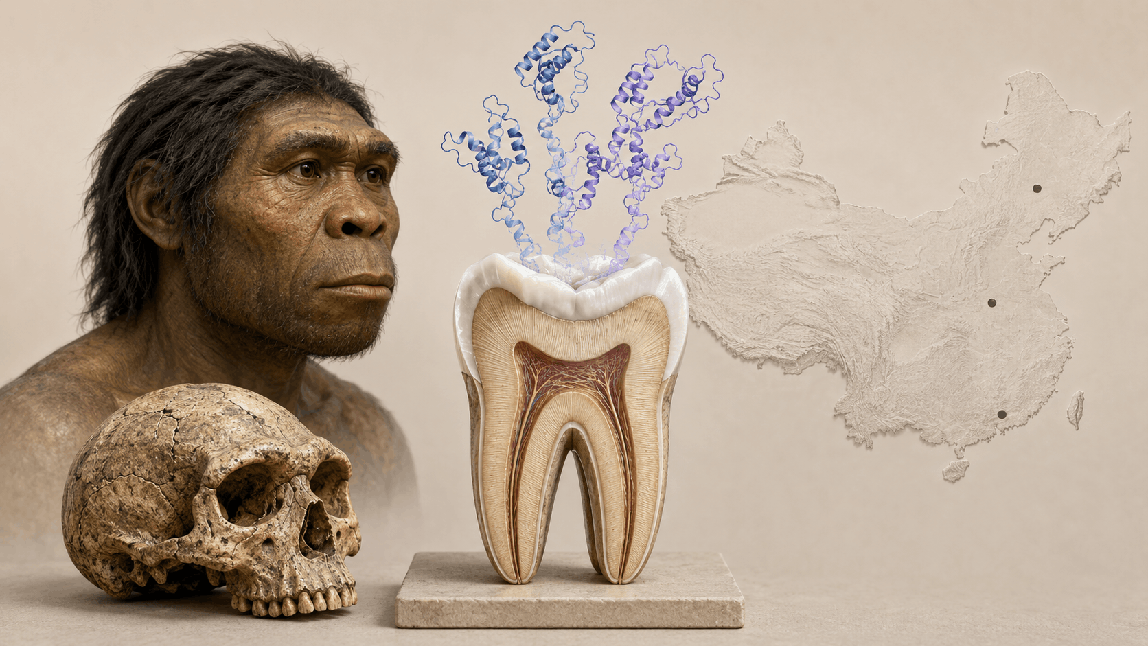 400,000-Year-Old Teeth in China Reveal the First Molecular Evidence from Homo erectus