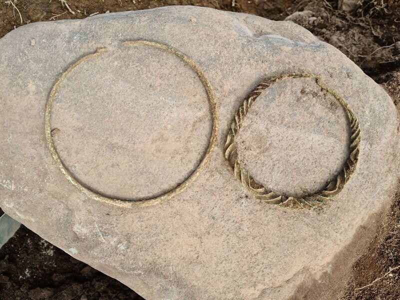 Rare 2,500-Year-Old Bronze Neck Rings Found Inside a Swedish Grave Monument