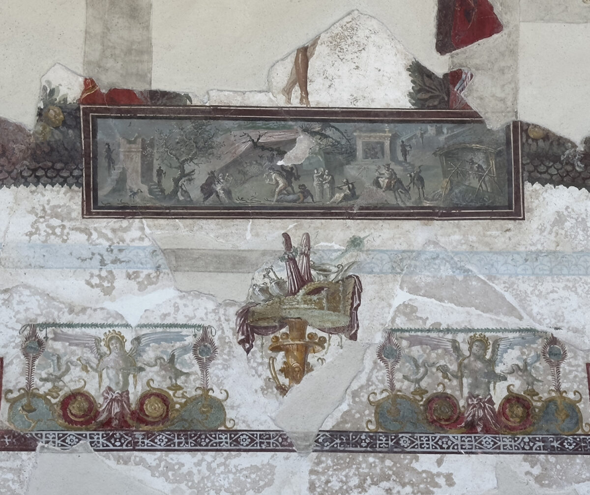 Pompeii’s Lost Ceiling Reveals Dionysus and Ariadne Above an Ancient Banquet Hall