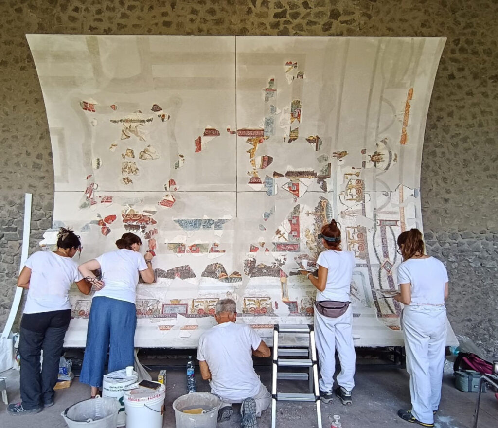 Pompeii’s Lost Ceiling Reveals Dionysus and Ariadne Above an Ancient Banquet Hall