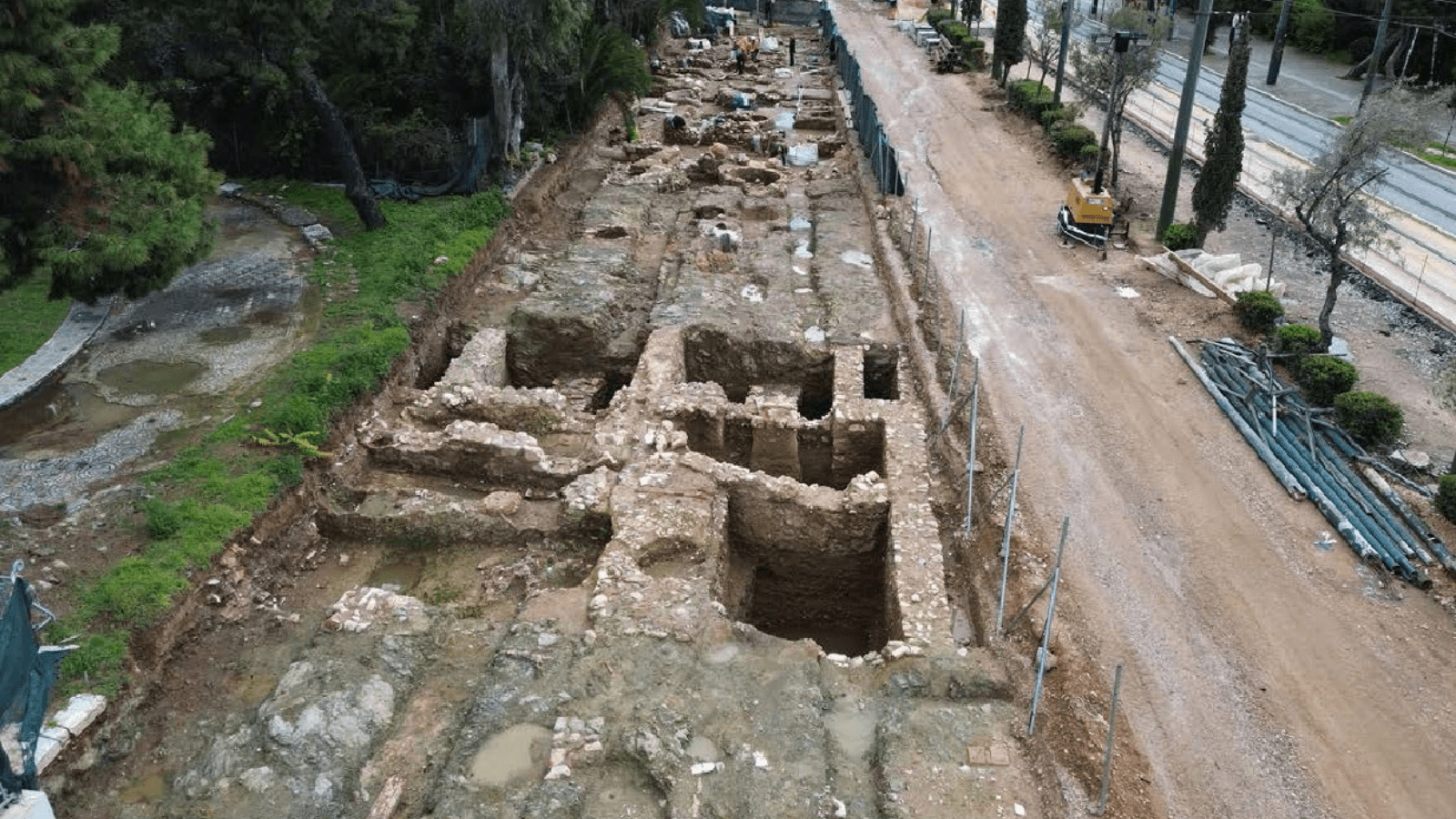 Athens Reveals a 60-Room Roman Complex Above an Even Older Defensive Ditch