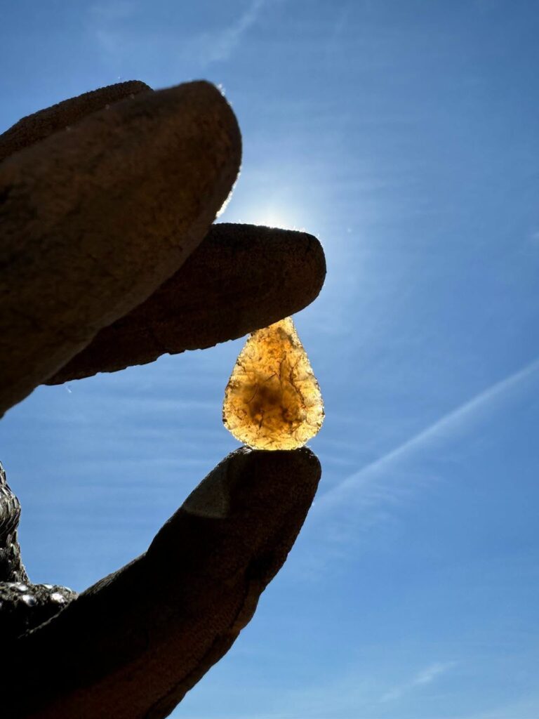 A rare bout coupé handaxe found during archaeological work at Sizewell C dates to approximately 36,000–59,000 years ago. Credit: Oxford Cotswold Archaeology.