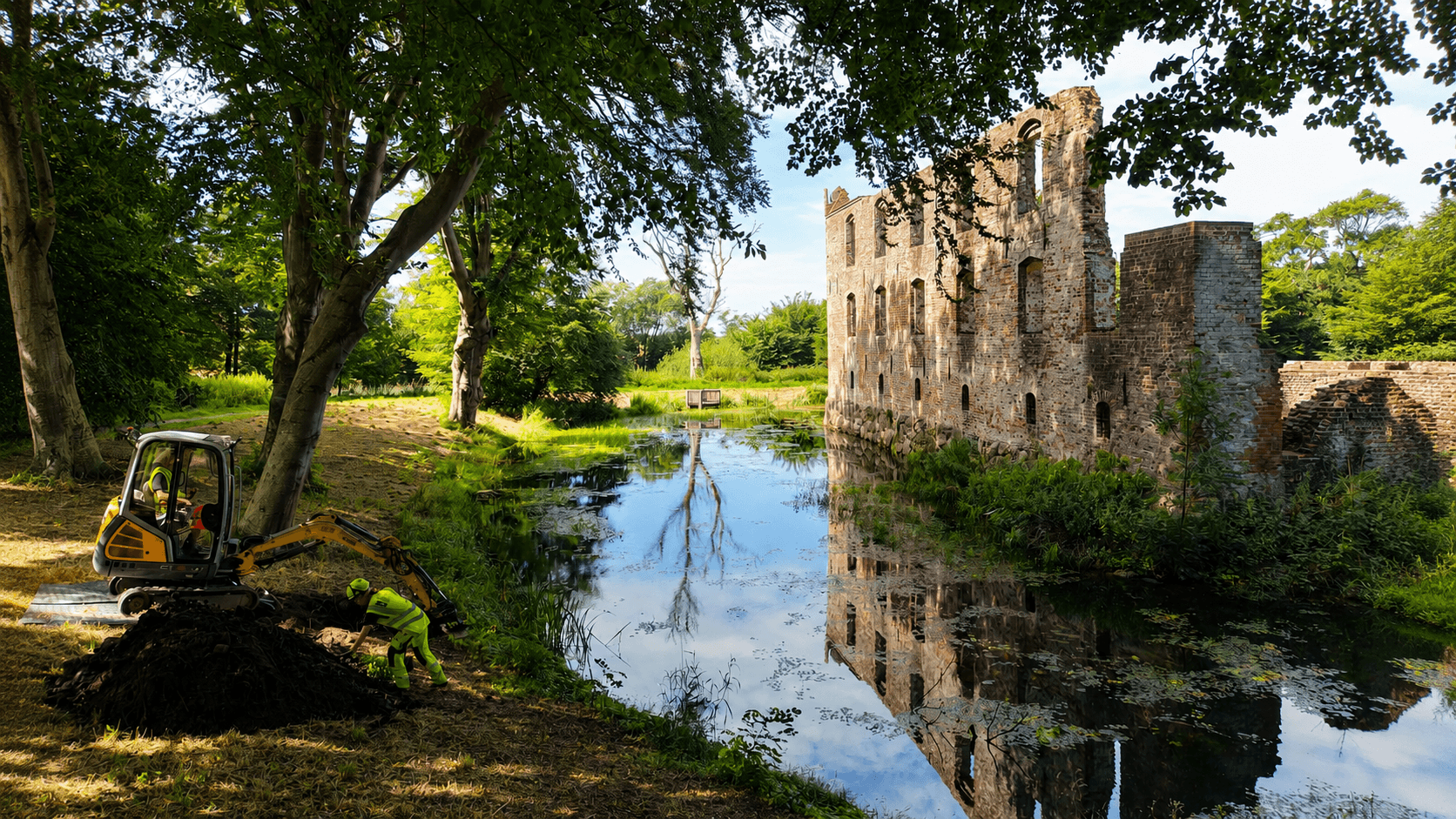 Wooden Foundations Found Beneath the Entrance to Denmark’s Trøjborg Castle