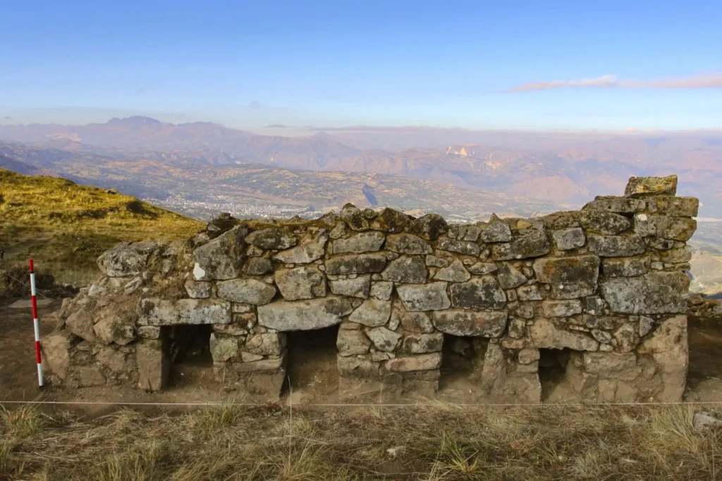 Stone ventilation openings in an Inca-period structure overlooking Peru’s Condebamba Valley.