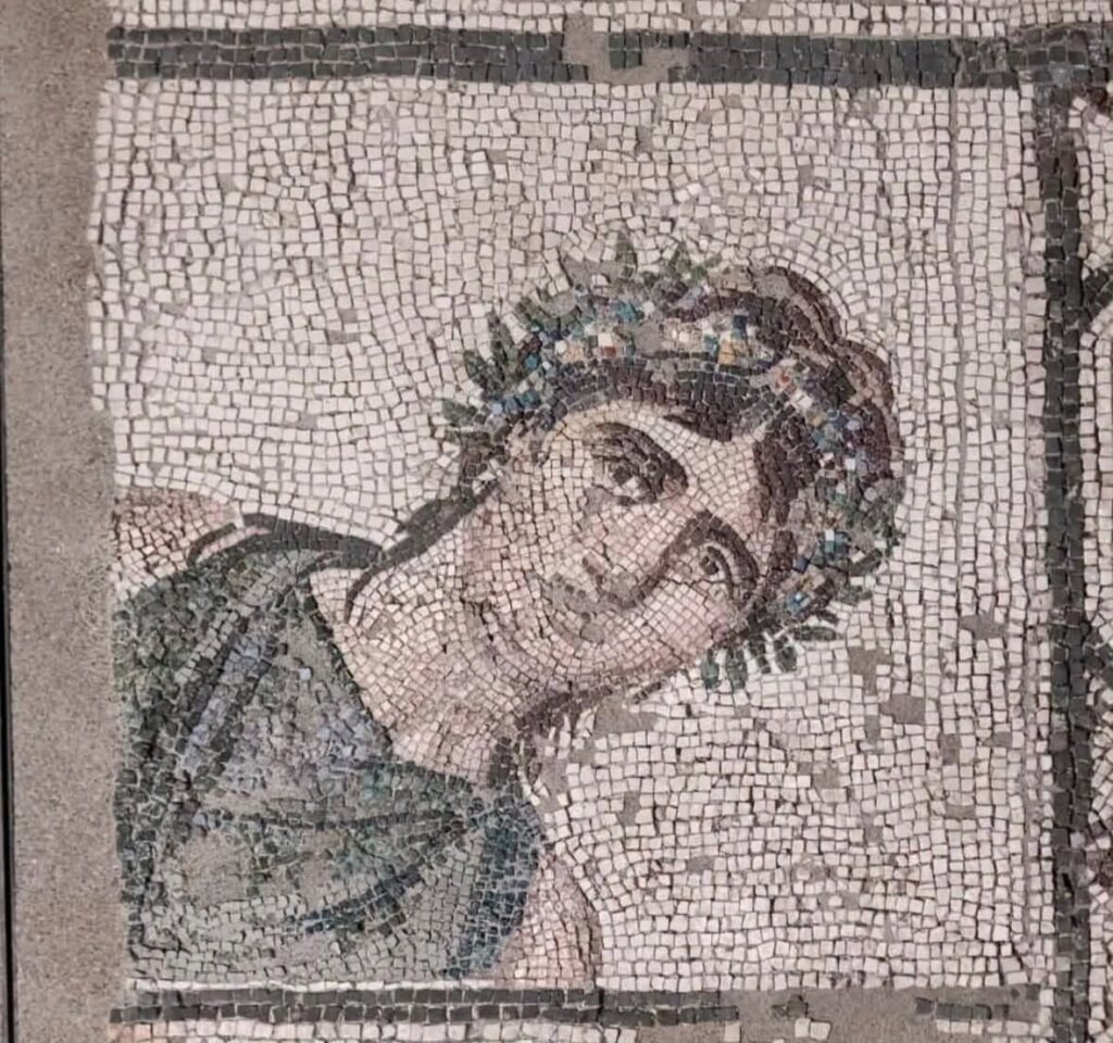 Personification of one of the four Seasons in the Roman Proserpina mosaic