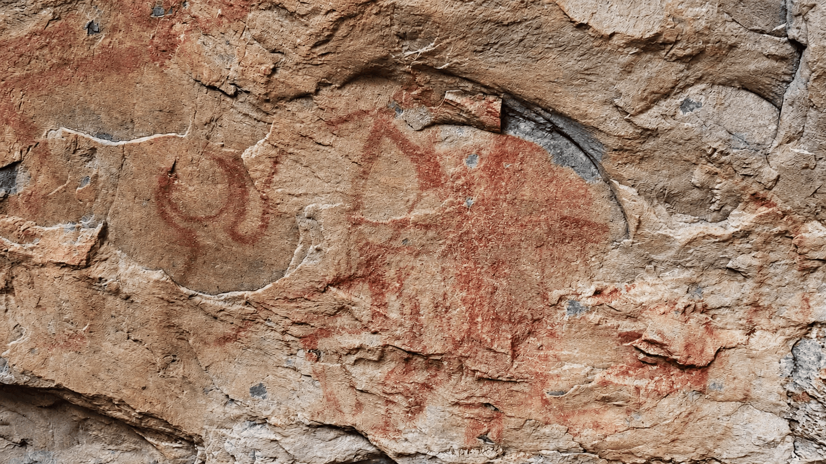 Ancient Cave Paintings in Thailand Reveal Monkeys, Wild Cattle and a Child’s Handprint