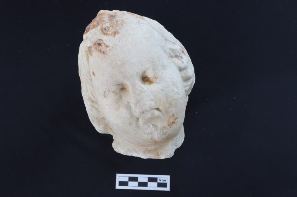 Second-century head of Eros discovered during excavations at Pompeiopolis