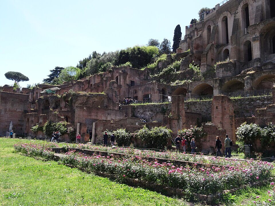 House of the Vestal Virgins and its garden courtyard in the Roman Forum